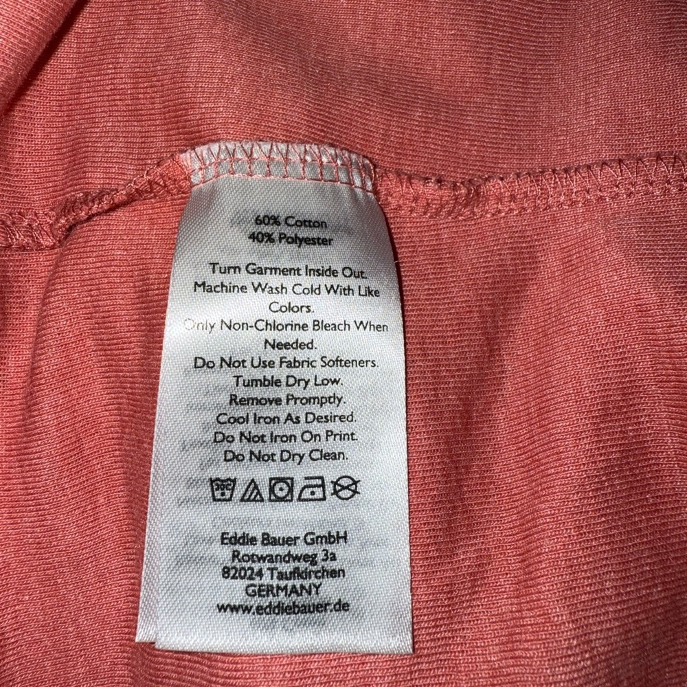 Eddie Bauer Dark Coral Long Sleeve Crewneck T-Shirt | Women’s Size Small - Picture 7 of 7